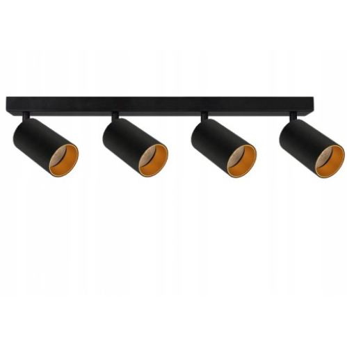 Obrázok pre SPOTI Prisadený Luster 4xGU10/230V/Čierna+Zlatá