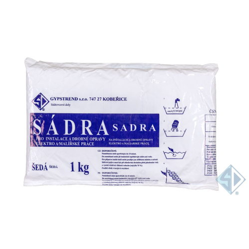 Obrázok pre Sadra sivá 1kg GYPSTREND