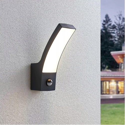 Obrázok pre LUMIO Nástenné vonkajšie svietidlo 12W/230V/Čierna so senzorom pohybu