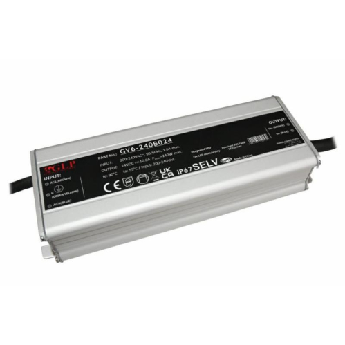 Obrázok pre Vodeodolný napájací zdroj pre Led pásy - 24V/240W , IP67 s filtrom PFC
