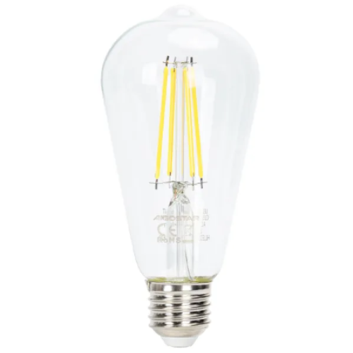 Obrázok pre Stmievateľná LED žiarovka E27 6W/600lm , ST64 LED vlákno , Studená biela