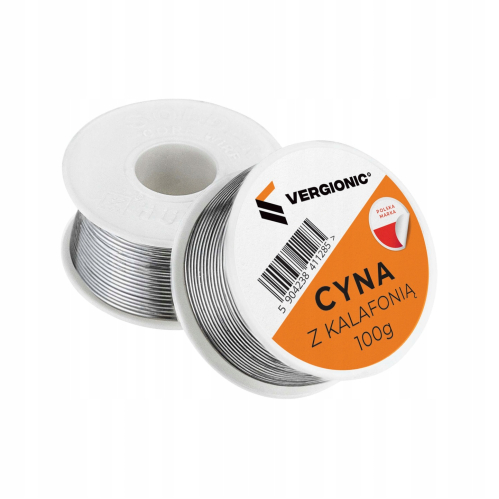 Obrázok pre Cín s tavidlom na spájkovanie 1.00mm , 100g , olovnatý