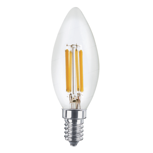 Obrázok pre LED žiarovka E14 6W/806lm ICD , svieca C37 LED vlákno , Neutrálna biela