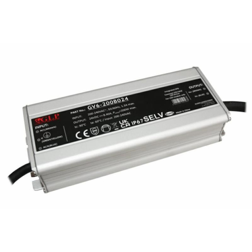 Obrázok pre GLP Vodeodolný napájací zdroj pre Led pásy - 24V/200W , IP67