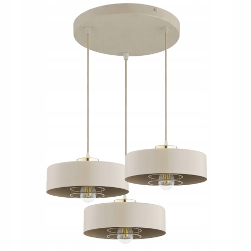 Obrázok pre SISU ECRU Závesný luster 3xE27/230V/Cappuciino+Zlatá