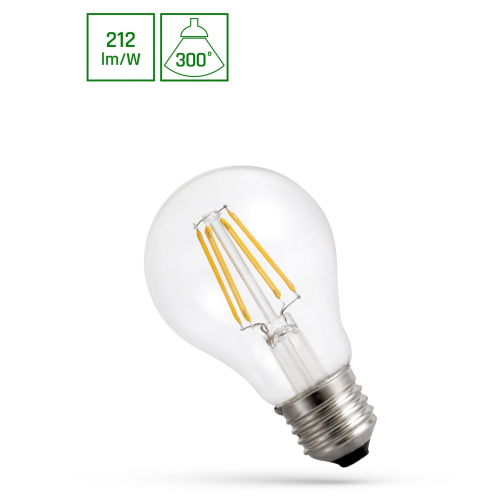 Obrázok pre LED žiarovka E27 3,8W/806lm , A60 LED vlákno , Studená biela