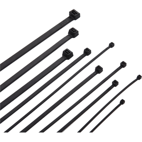 Obrázok pre Sťahovacie pásky, riteny 250x3,6mm, Čierne - 100kusov