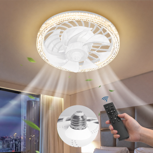 Obrázok pre LED svietidlo/žiarovka E27 60W s ventilátorom, 310mm , CCT , s diaľkovým ovládaním