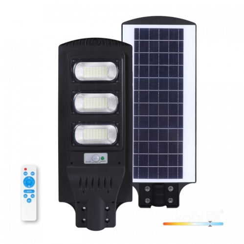 Obrázok pre LED Solárne Pouličné verejné osvetlenie 8W/850lm, IP54 , so senzorom , Studená biela s diaľkovým ovládaním