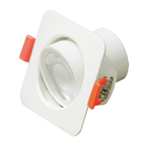 Obrázok pre Led Panel štvorcový biely s úzkym uhlom svietenia 38° nastaviteľný 8W/640lm , 74mm , IP40 , Neutrálna biela