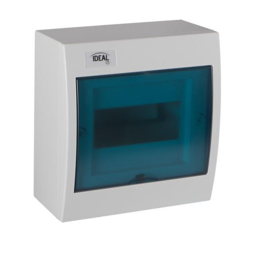 Obrázok pre Plastový rozvádzač na omietku s DIN lištou IDEAL KDB-S06T 1x6 modulov , IP30 , IK07