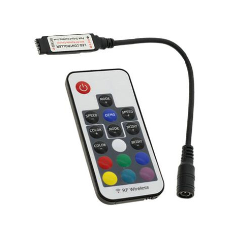 Obrázok pre RF ovládač RGB + diaľkové ovládanie 17 tlačidiel 72W 12V DC