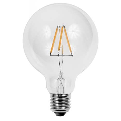 Obrázok pre LED žiarovka E27 4W/360lm , LED vlákno G95 , teplá = 40W