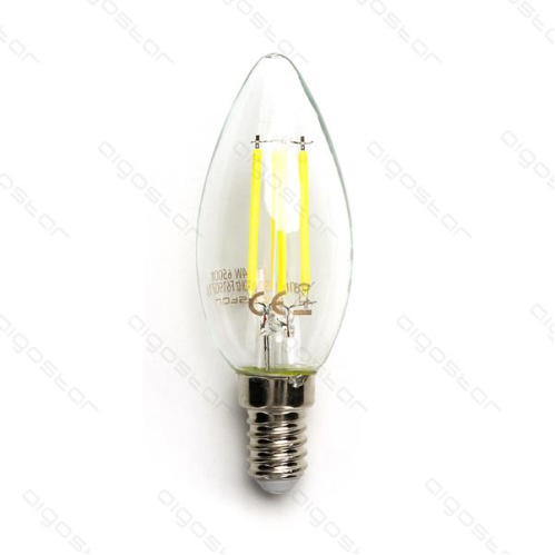 Obrázok pre LED žiarovka E14 4W/470lm , svieca LED vlákno , Studená biela
