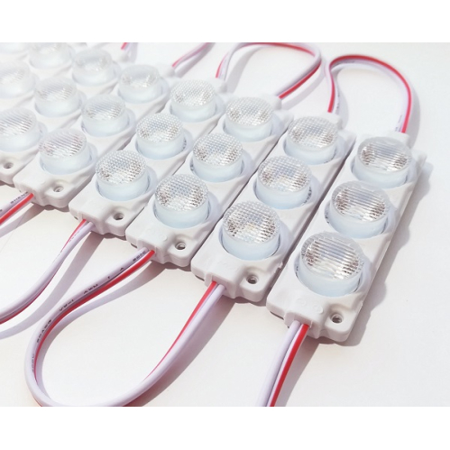 Obrázok pre LED Modul 3W/270lm , 12V , IP65 studená , s 3xSMD LED a šošovkami