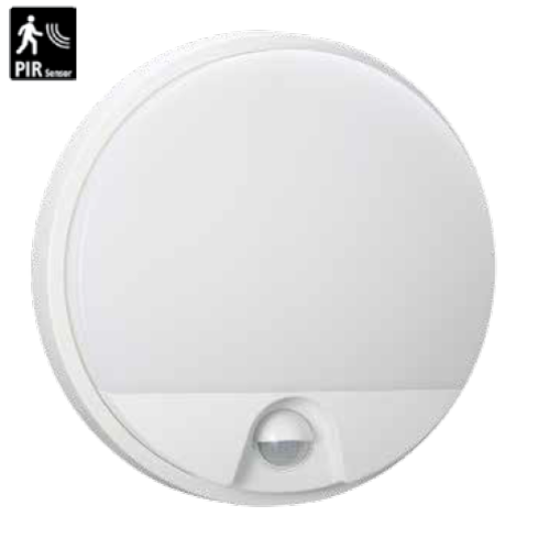 Obrázok pre Vodeodolný a nárazuodolný Led Ceiling kruhový biely OVAL 15W/1230lm 210mm , IK10 , IP54 , s PIR senzorom , Neutrálna biela