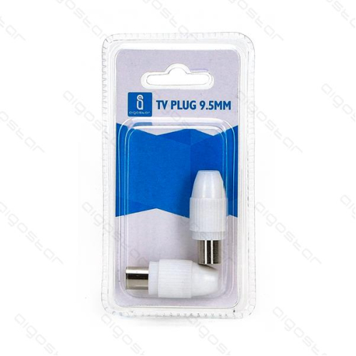 Obrázok pre Sada koncoviek pre Anténny, koaxiálny TV kábel 2x vidlica 9,5mm