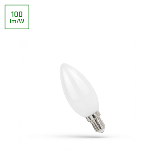 Obrázok pre LED žiarovka E14 4W/400lm , svieca C37 , Teplá biela