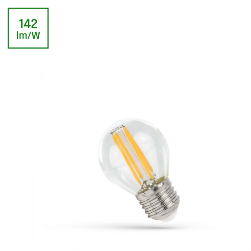 Obrázok pre LED žiarovka E27 5,5W/660lm , glóbus LED vlákno , Teplá biela