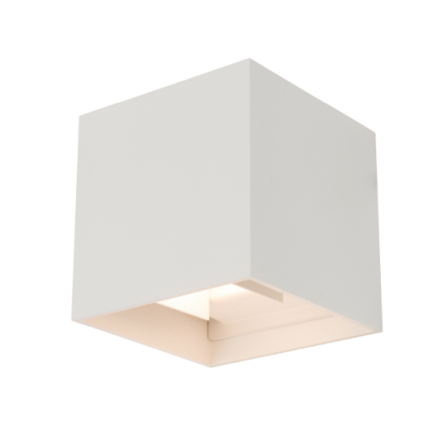 Obrázok pre Nástenné vonkajšie svietidlo biele WallLamp RIKO 8W/400lm , IP44 , Teplá biela s nastaviteľným uhlom svietenia