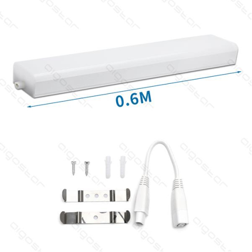 Obrázok pre LED prisadené trubicové svietidlo 12W/1200lm , IP20 IK08, 60cm, Studená biela s prívodným káblom a vidlicou
