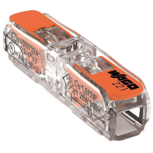 Obrázok pre WAGO Spojovacia svorka zaklapávacia priechodná 2x0,2-4mm 221-2411