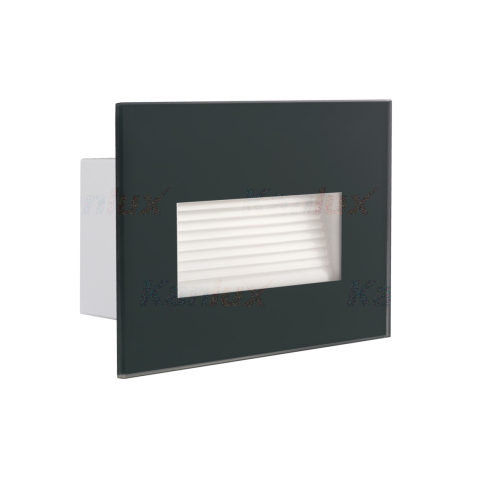Obrázok pre Kanlux Sklenené Schodové svietidlo GLASI - grafitové , 3W/130lm , 230V , IP44 , Teplá biela