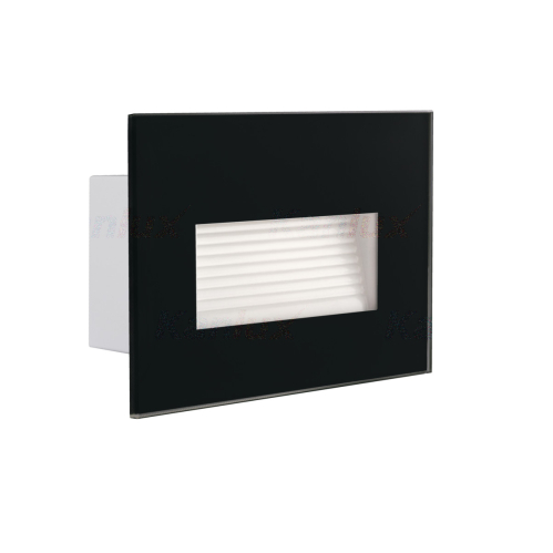 Obrázok pre Kanlux Sklenené Schodové svietidlo GLASI - čierne , 3W/140lm , 230V , IP44 , Neutrálna biela