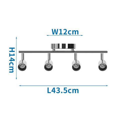 Obrázok pre Lampa luster 4xGU10/230V/Strieborná