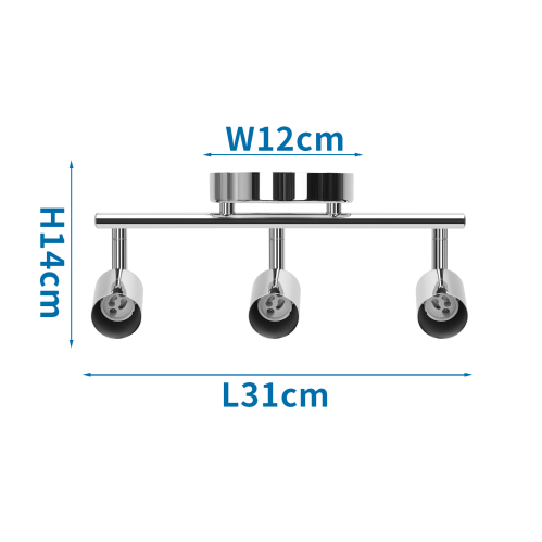 Obrázok pre Lampa luster 3xGU10/230V/Strieborná