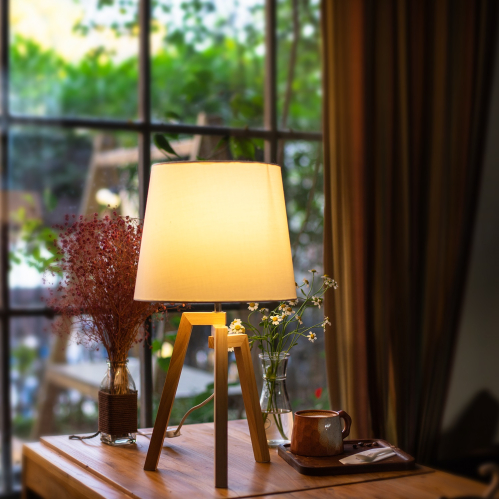 Obrázok pre Stolná lampa Drevo , E27