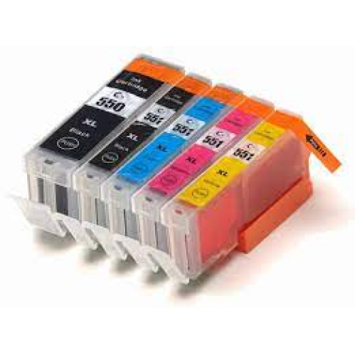 Obrázok pre Sada 10ks Canon PGI - 550BK+CLI - 551BK+CLI - 551M+CLI - 551C+CLI - 551Y - po 2ks - kompatibil