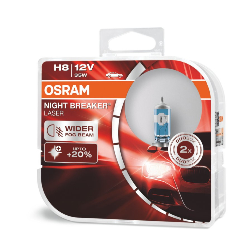 Obrázok pre OSRAM Halogénová Autožiarovka H8 NIGHT BREAKER LASER DUO O64212NL-HCB , 12V , 60/55W