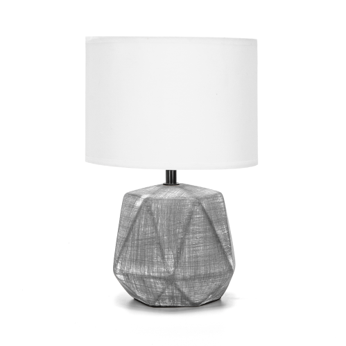 Obrázok pre Stolná lampa keramická Bielo-Sivá , E14 