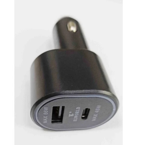 Obrázok pre Adaptér do automobilových zapaľovačov, autonabíjačka, 1x USB 66W/1xPD 45W, Čierna