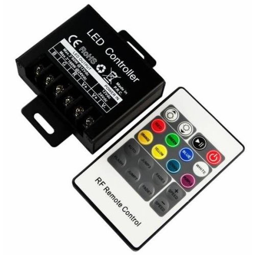 Obrázok pre RF ovládač RGB + diaľkové ovládanie 20 tlačidiel , 240W , 12/24V DC , 433.92MHz