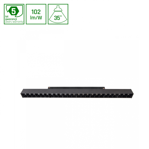 Obrázok pre LED lineárne svietidlo GRID L pre koľajnicový SYSTEM SHIFT čierne, 22W/2250lm, Teplá biela