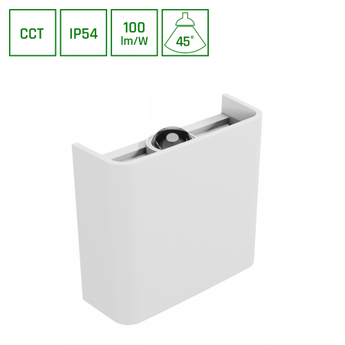 Obrázok pre Nástenné vonkajšie svietidlo LUNARIX 2x1w , IP54 , biela, CCT