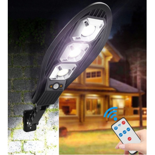 Obrázok pre LED Solárne osvetlenie STRADA 180W/3000lm, IP65 , so senzorom , Studená biela s diaľkovým ovládaním