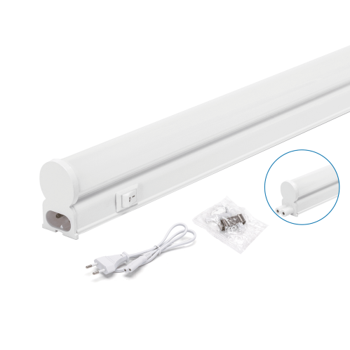 Obrázok pre LED prisadené trubicové svietidlo T5 12W/1320lm , 90cm , IP20 , Neutrálna biela s vypínačom