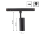 Obrázok pre LED svietidlo SPOT S pre koľajnicový SYSTEM SHIFT čierne, 6W/550lm, CCT