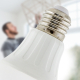 Obrázok pre LED žiarovka E27 6W/450lm , klasik s PIR senzorom , Studená biela