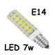 Obrázok pre LED žiarovka LONG LIFE E14 7W/450lm , 76SMD2835 , Studená biela
