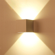 Obrázok pre Nástenné vonkajšie svietidlo biele WallLamp RIKO 8W/400lm , IP44 , Teplá biela s nastaviteľným uhlom svietenia