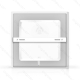 Obrázok pre Led Panel štvorcový biely prisadený 12W/960lm 173mm IK03 Neutrálna biela - Back lit