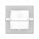 Obrázok pre Led Panel štvorcový biely prisadený 6W/370lm 122mm IK03 Teplá biela - Back lit