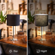 Obrázok pre Stolná lampa kovová 22 Chróm-čierna , E14 