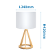 Obrázok pre Stolná lampa Drevo , E27