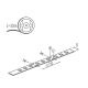 Obrázok pre LED pás IP00 11w/m , 60led/m , 900Lm/m , 12V DC - Teplá biela - 1m