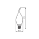 Obrázok pre Kanlux LED žiarovka E14 2,5W/135lm , plameň C35T XLED AMBER , Teplá biela